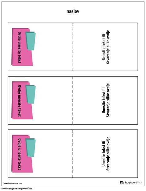 predložak kartica za kartice 5 Storyboard by hr examples