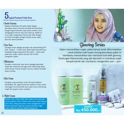 Jual PAKET GLOWING ALZENA SKINCARE UNTUK KULIT NORMAL KOMBINASI KUSAM