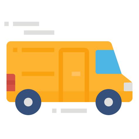 Delivery Van Aphiradee Monkik Flat Icon