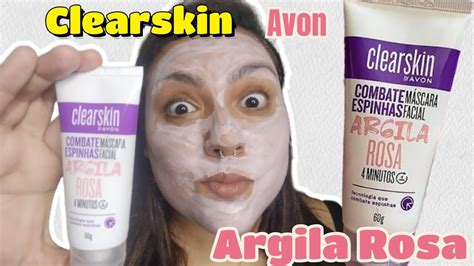 Máscara que combate espinhas da Avon Clearskin Argila Rosa Vale