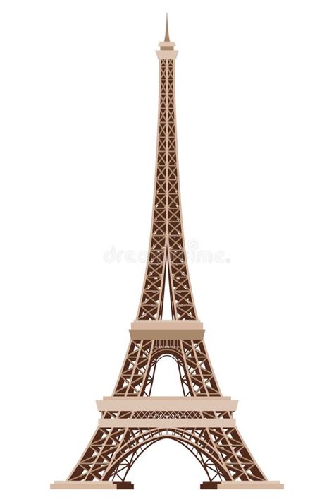 Eiffel Tower Vector Icon World Famous France Tourist Attraction Symbol