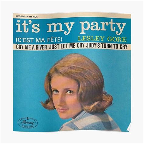 Lesley Gore Its My Party 1963 Premium Matte Vertical Poster Sold