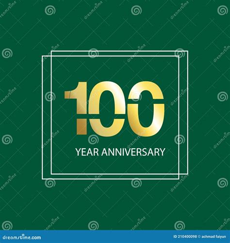 100 Year Anniversary Celebration Logo 100th Design Template Stock