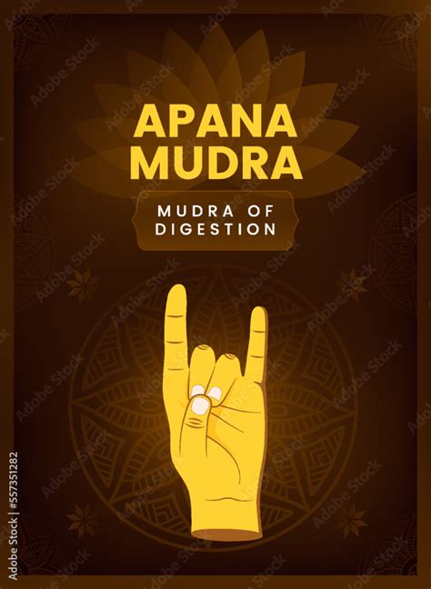 Apana Mudra Hand Gesture Vector Illustration Stock Vector Adobe Stock