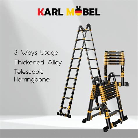 Double Sided Heavy Duty Ladder Telescopic Multipurpose Ladder Tangga