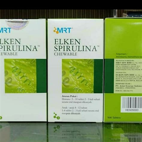 Jual Spirulina Isi Tablet Elken Spirulina Asli Original