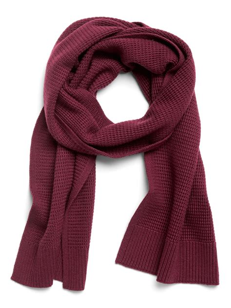 Merino Wool Waffle Knit Scarf Banana Republic