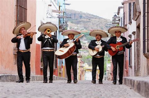 Mariachi Band Walking In Street by Pixelchrome Inc