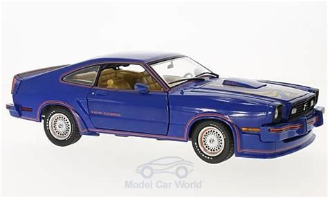 Miniature Ford Mustang Greenlight Ii Bleue Film King Cobra