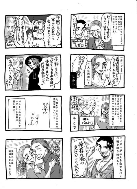 《セヴィリアの理髪師》、数年前にかいた時は、こんな8コマ漫画でした😆今 Ka さんのマンガ ツイコミ 仮