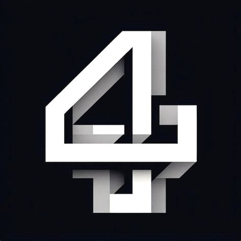 Premium Photo A White Number 3 Is Shown On A Black Background