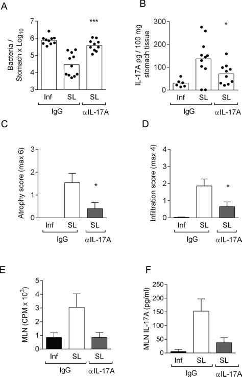 Neutralization Of Il 17a Abrogates Protection And Reduces Gastric