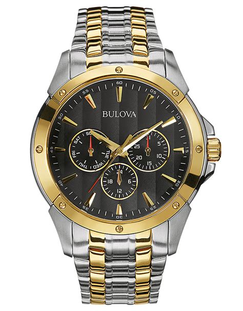 Bulova Mens Two Tone Quartz Bracelet Watch in Metallic for Men | Lyst