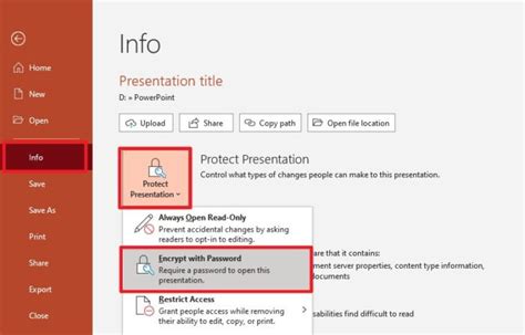 How To Password Protect A Powerpoint File Vegaslide