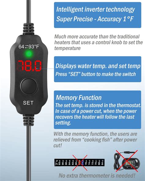 Snapklik Aquamiracle Adjustable W Small Aquarium Heater