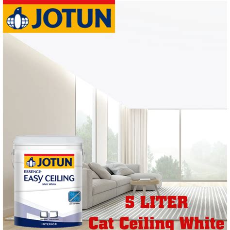 JOTUN 5 LITER ESSENCE EASY CEILING WHITE PAINT Shopee Malaysia