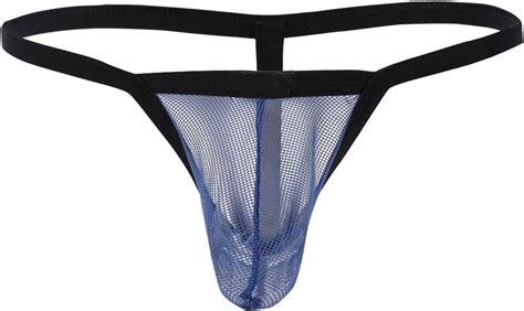 Amazon Freebily Men Sexy Mesh See Through Bulge Pouch Bikini Briefs G String Thong