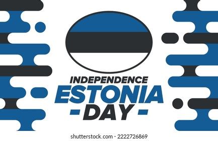 Estonia Independence Day National Happy Holiday Stock Vector (Royalty ...