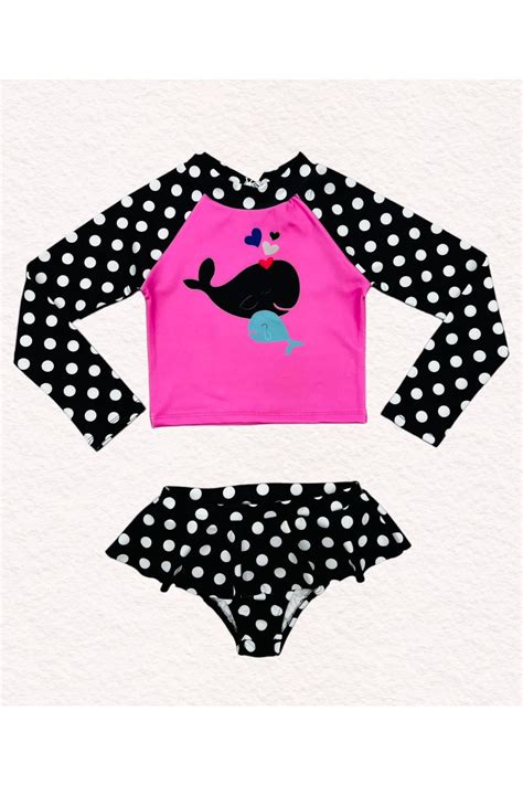 Lolliboomkids Kız Çocuk Güneş Koruma Uzun Kol Crop Üst Mini Etek Bikini Altı Fırfırlı Bikini