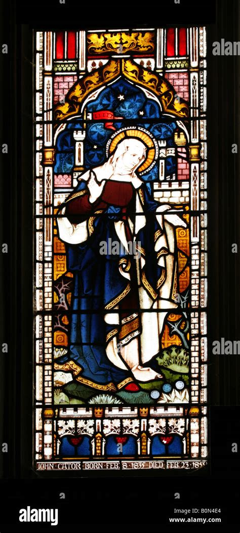 Stained Glass Window By Clayton And Bell Depicting Mary On Calvary Hill