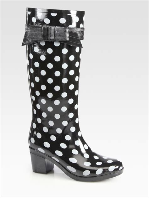 Lyst Kate Spade New York Randi Too Polka Dot Rain Boots In White