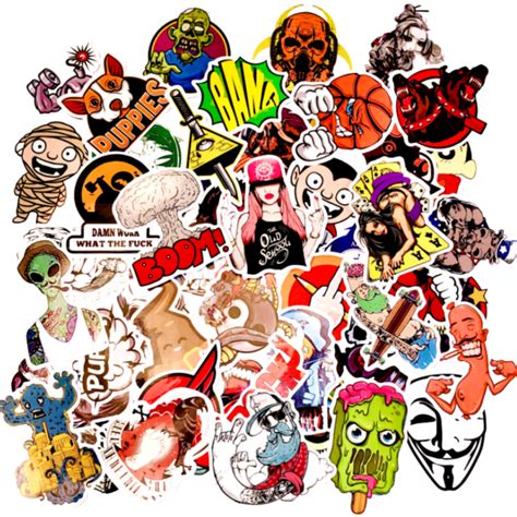 Crazy Fun Cool Blandede Stickers 80stk Stickerhousedk