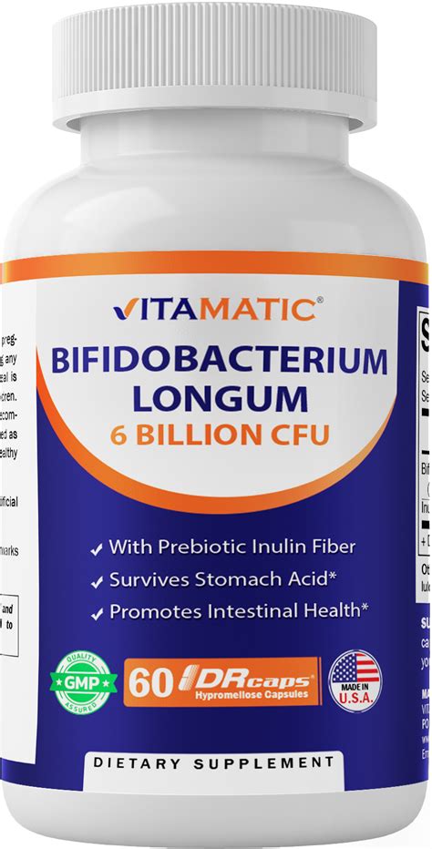 Bifidobacterium Longum 6 Billion Cfu Per Dr Capsule 60 Count Vitamatic