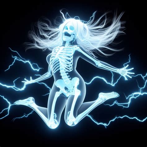 Ai Art Model X Ray Electrocuted Skeleton Pixai