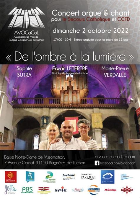 Concert Caritatif Orgue Et Chants De L Ombre La Lumi Re