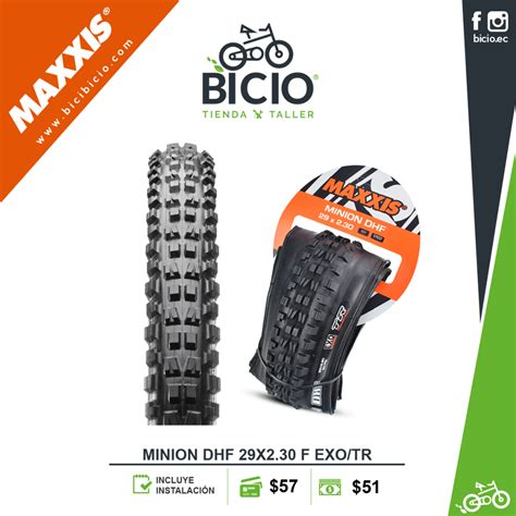 LLANTA MAXXIS MINION DHF 29X2 30 F EXO TR Bicio Tienda Taller De