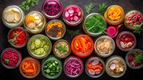 Premium Photo | Fermented vegetables in jars