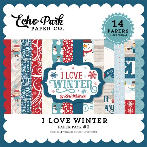 New Digital Collection I Love Winter Echo Park Paper