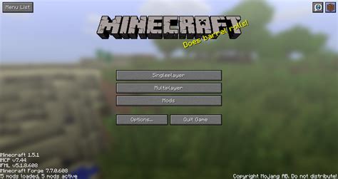 [1.5.1][API][Forge] Main Menu API v1.1 - Have your own Main Menu! (No ...