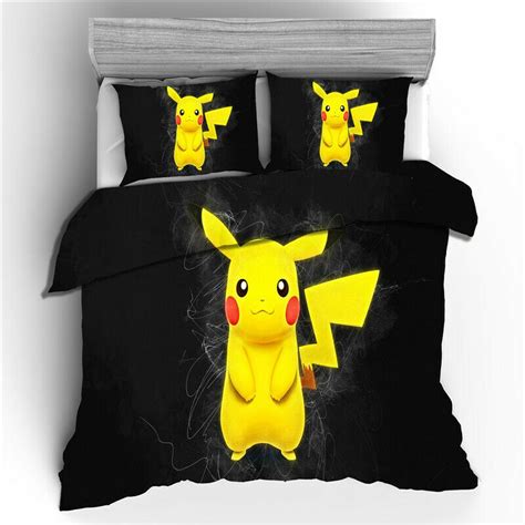 Parure de lit Collection Pokémon Pikachu Housse De Couette Ensemble D