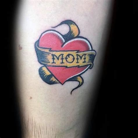 40 Traditional Mom Tattoo Designs For Men Memorial Ideas