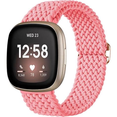 Élastique Bracelet Compatible Avec Fitbit Versa 4 Sense 2 Versa 3 Sense