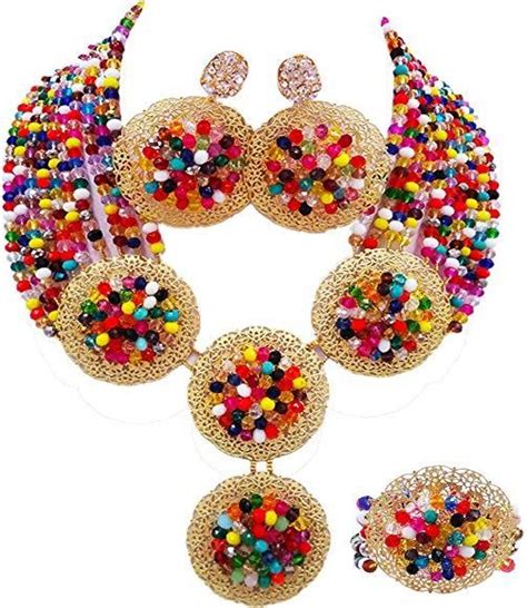 Amazon Aczuv African Beads Jewelry Set 2017 Nigerian Wedding