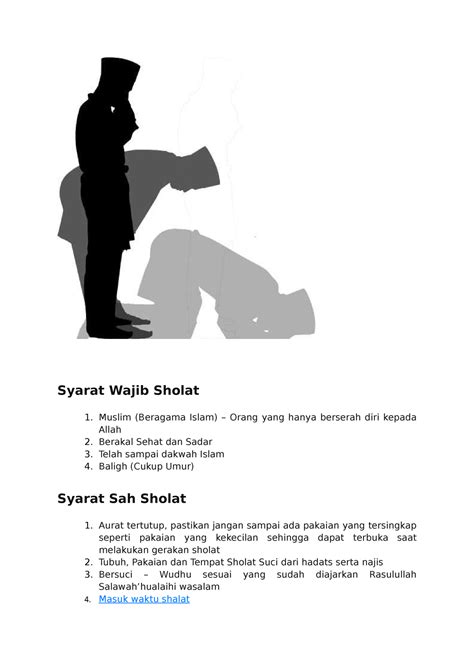 Bacaan Sholat Yes Good Syarat Wajib Sholat 1 Muslim