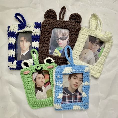 Jual CROCHET PHOTOCARD HOLDER TOPLOADER DECO Bisa Custom Indonesia