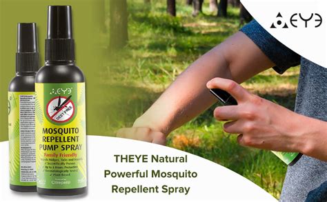 Theye 100 Natural Mosquito Powerful Deet Alcohol Free Repellent Spray No Harmful Chemicals