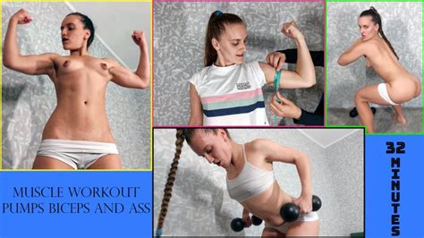 Muscle Workout Pumps Biceps And Ass Muscular Woman Ass Worship Firm Ass Dumbbell Workout
