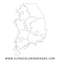 Korea Map Coloring Page Ultra Coloring Pages