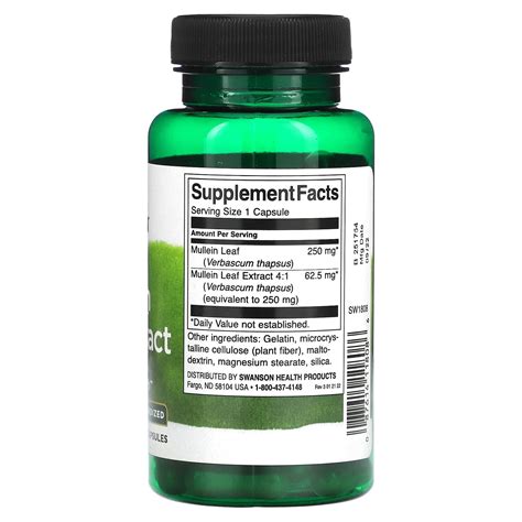 Swanson Mullein Leaf Extract Mg By Capsules Maxhub Pharmacy