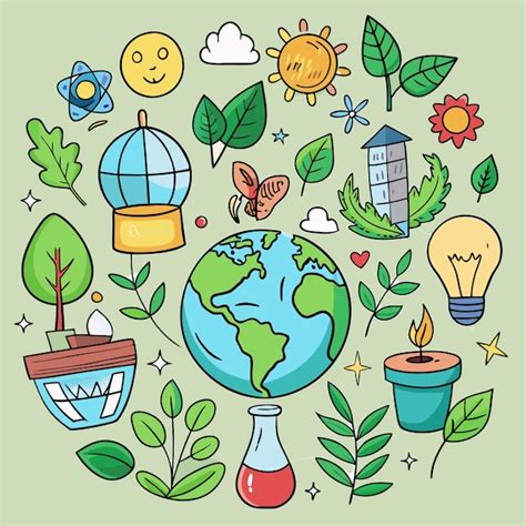 Environmental And Conservation Icons Set Vector Premium Ai Generated Vector