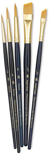 Princeton Real Value Brush Set 9139 Golden Taklon Short Handle Set