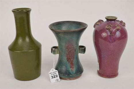 Three Glazed Chinese Ceramic Vases