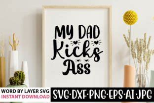 My Dad Kicks Ass SVG Graphic By DesignExpert Creative Fabrica