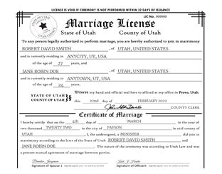 Marriage License