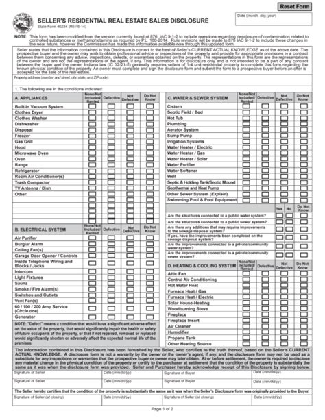 Indiana Sales Disclosure Form 2023 Printable Forms Free Online