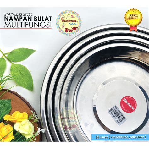 Jual Nampan Piring Bulat Baki Bulat Stainless Loyang Stainless